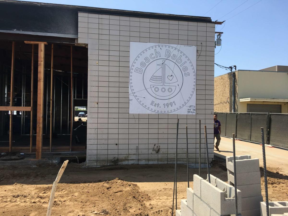 CMU block and rebar dowels going in on a retail storefront renovation